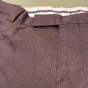 Navy Pinstripe Seersucker Style Cotton Blend Informal Dress Pants 32 W / 34 L